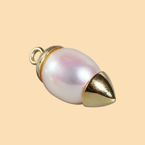 925 sterling silver oval pearl pendant