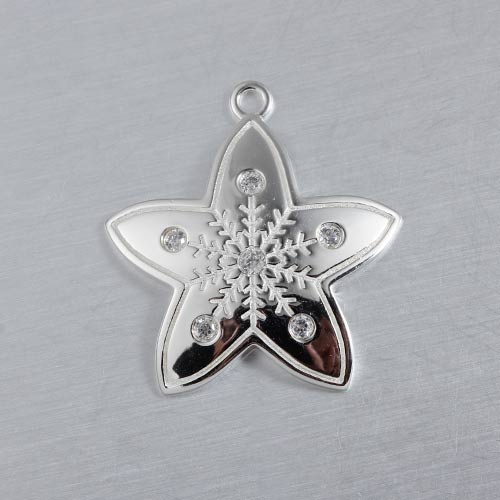 925 sterling silver snowflake charm