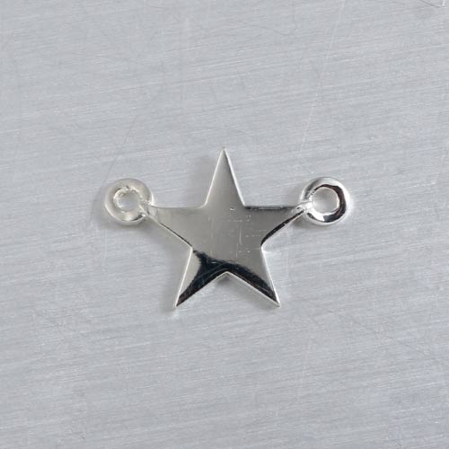 925 sterling silver star connector charm