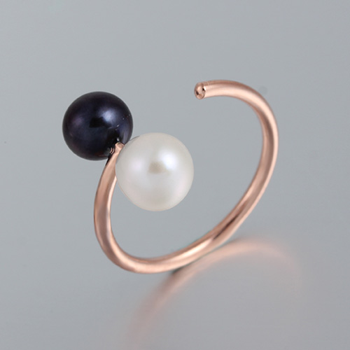 925 sterling silver open double pearl ring mounting