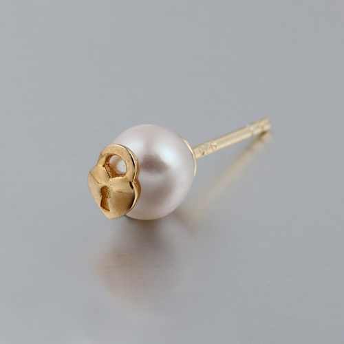 925 sterling silver pearl lock stud earring