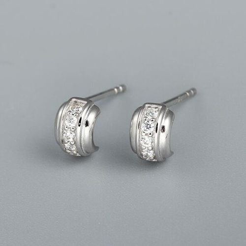 925 sterling silver cz stone stud earrings