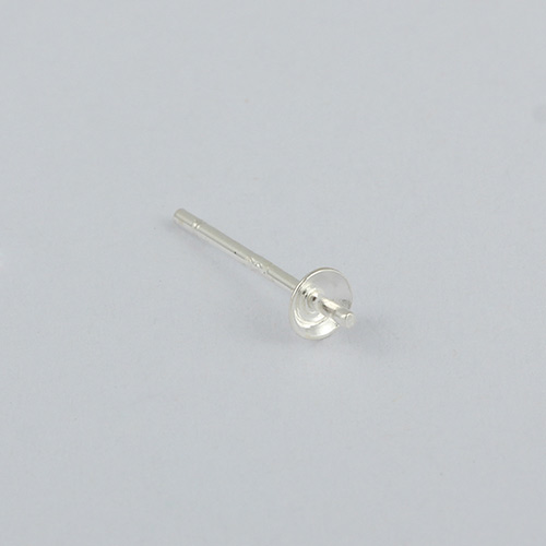 925 sterling silver pearl stud earring mounting,3mm
