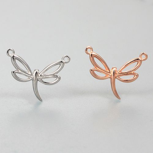 925 sterling silver dragonfly connector charm