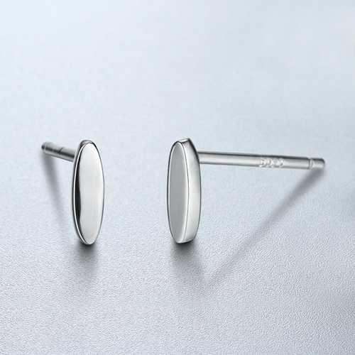 925 sterling silver oval stud earrings