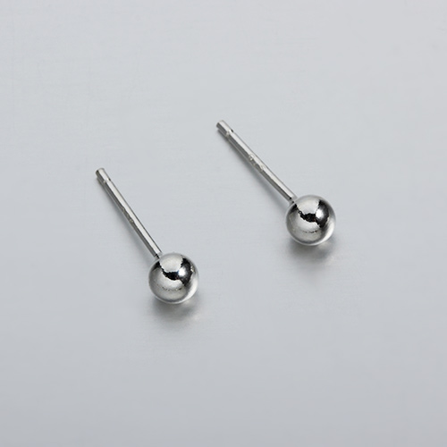 925 sterling silver 4mm ball earring post