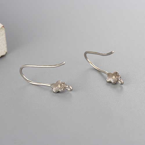 925 sterling silver flower earring findings
