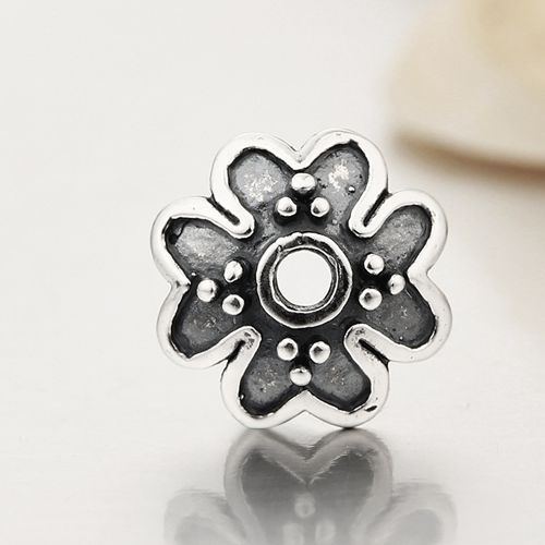 925 sterling silver unique flower shape spacer