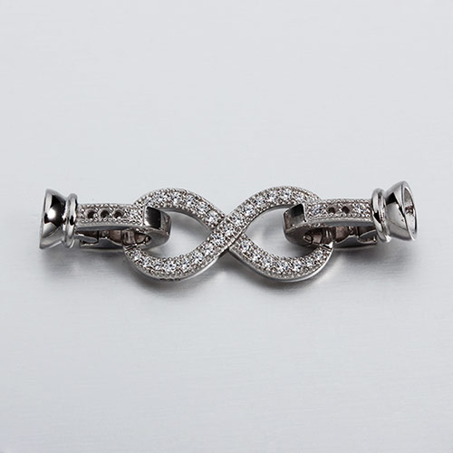925 sterling silver cz infinity clasps