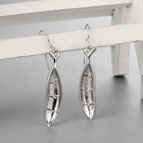 925 sterling silver pea three pearls earring findings