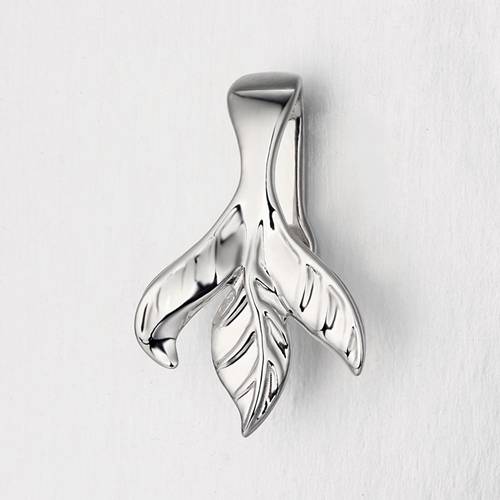 925 sterling silver leaf pendant pinch bails