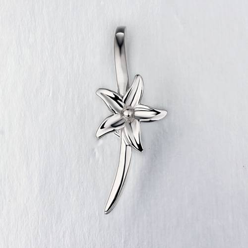 925 sterling silver flower pendant pinch bails