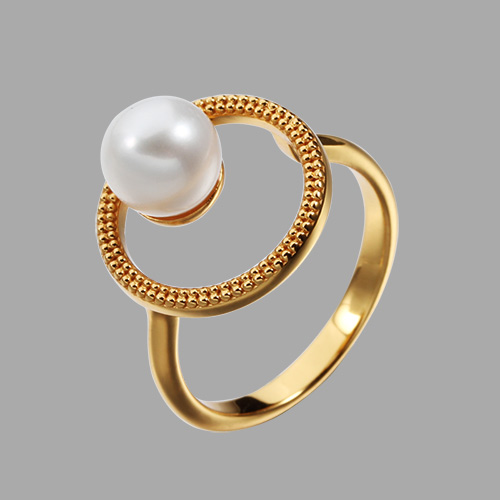 925 sterling silver pearl round rings