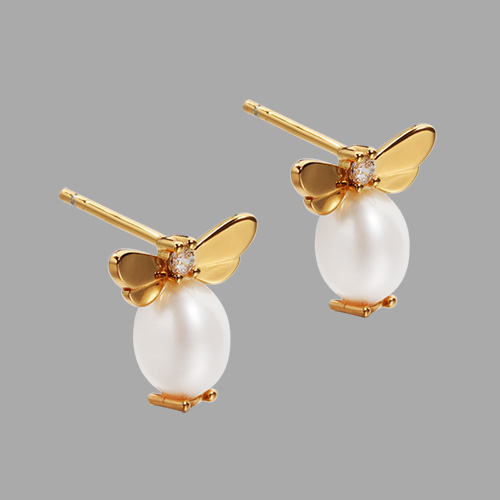 925 sterling silver cz oval pearl earrings