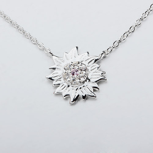 925 sterling silver gemstone sun necklaces