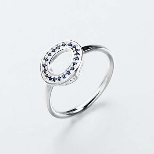 925 sterling silver gemstone round rings