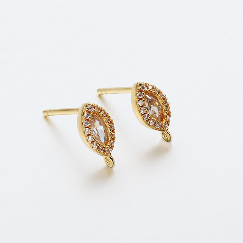 925 sterling silver cz marquise earring findings
