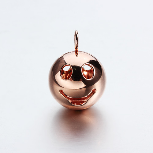 925 sterling silver smile face cage locket