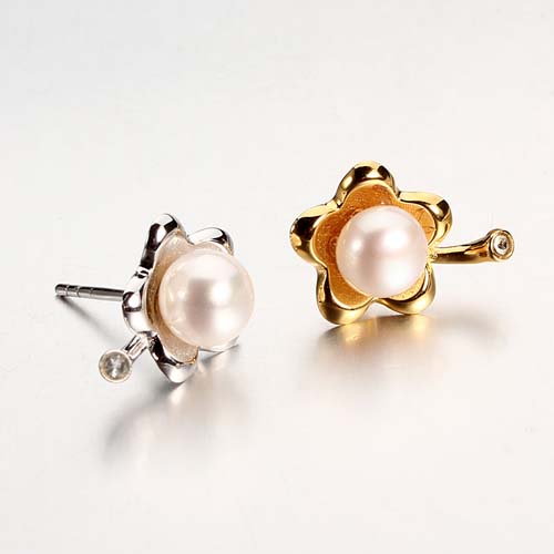 925 sterling silver cz pearl meteor star earrings