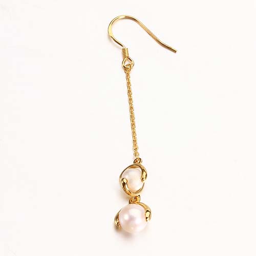 925 sterling silver pearls long chain earrings