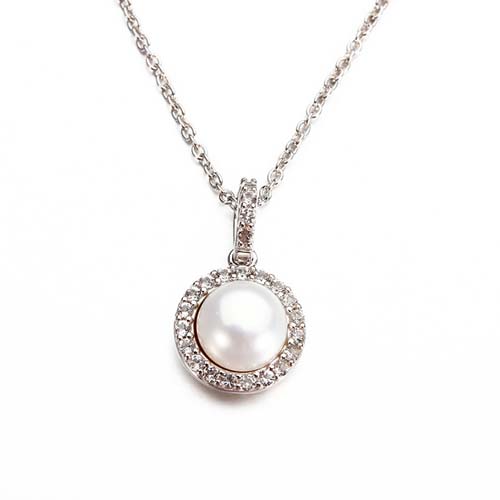 925 sterling silver topaz pearl jewelry pendant