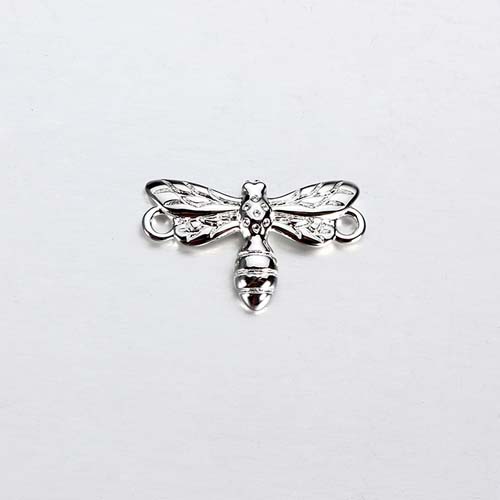 925 sterling silver honey bee connector charm