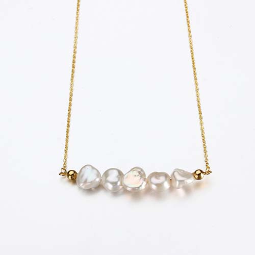 925 sterling silver baroque pearls string necklace