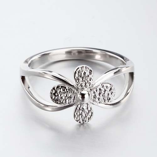 925 sterling silver dainty Spring flower ring