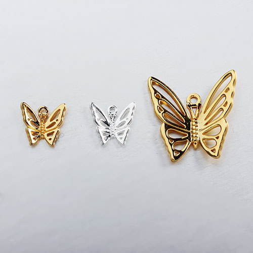 925 sterling silver butterfly charm wholesale,two sizes