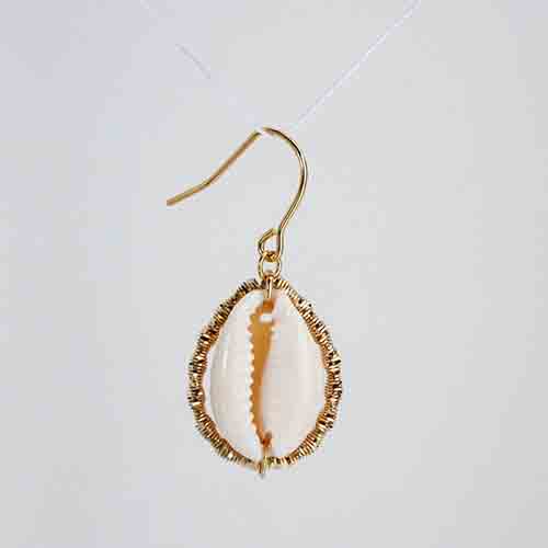 925 sterling silver shell with DNA chain hook  earrings