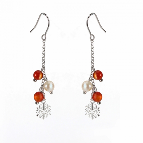 Renfook 925 sterling silver red Onyx earring hooks for jewellery making