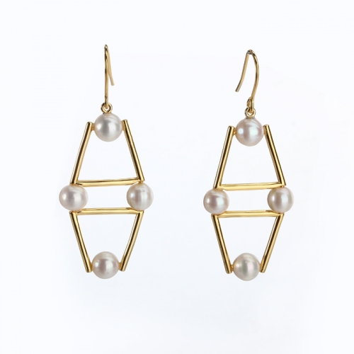 Renfook 925 sterling silver earrings pearl 2019 trending jewelry
