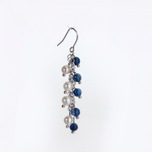 Renfook 925 sterling silver fashion women gemstone earring jewelry