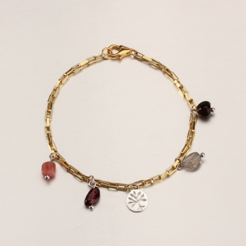 Renfook 925 sterling silver gemstone bracelets for women