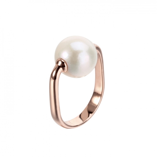 Renfook 925 sterling silver round pearl rings jewelry women
