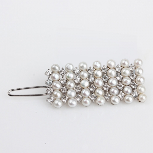 Renfook 925 sterling silver fresh water pearl  hair clip for weddinings