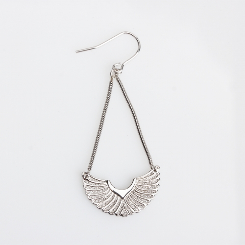 Renfook 925 sterling silver angel's wing fashion earrings jewelry