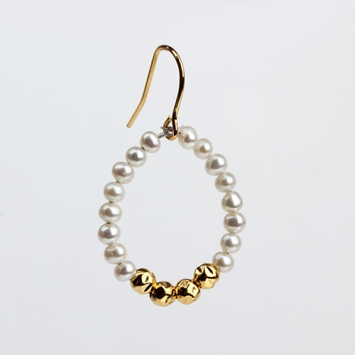 Renfook 925 sterling silver pearl or gemstone pear shape earrings