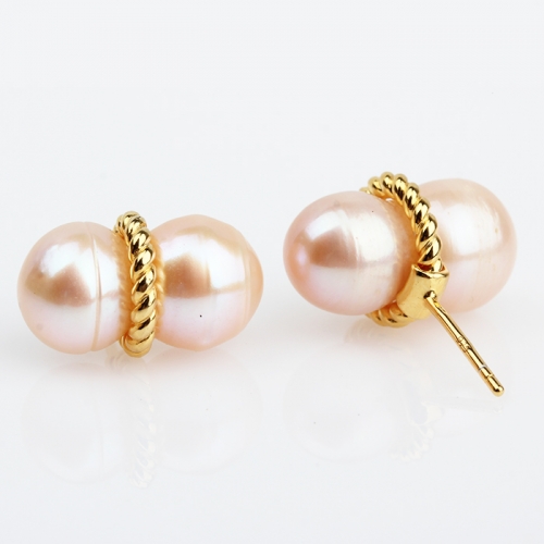 Renfook 925 sterling silver pearl stud earrings 2020