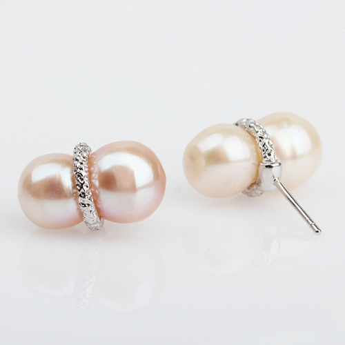 Renfook 925 sterling silver pearl stud earrings 2020