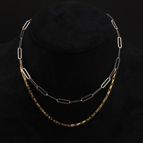 Renfook 925 sterling silver women long link necklace jewelry