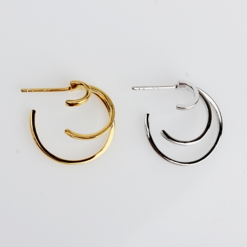Renfook 925 sterling silver nordic minimalism stud earring