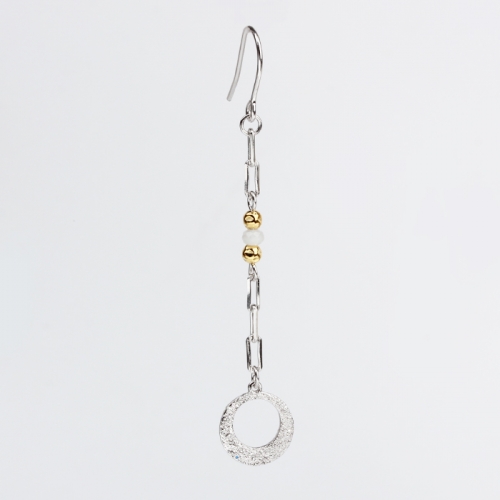 Renfook 925 sterling silver colorful stone long chain fashion women earring jewelry