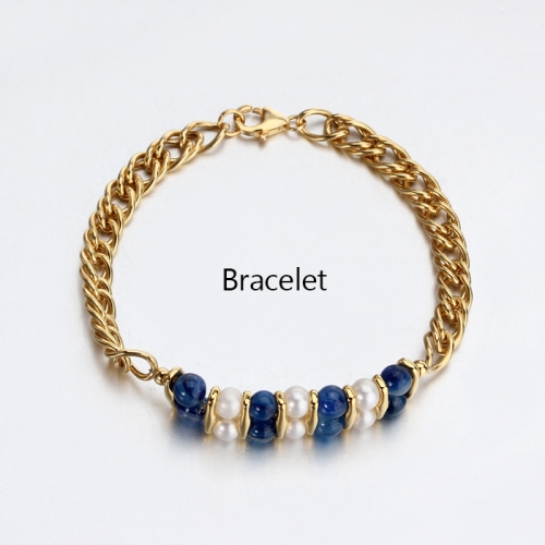 Renfook 925 sterling silver boho pearl bracelet for women