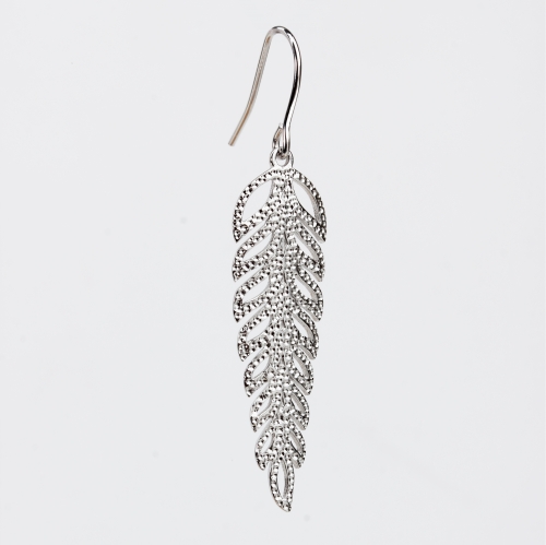 Renfook 925 sterling silver unique hammered leaf hook earrings
