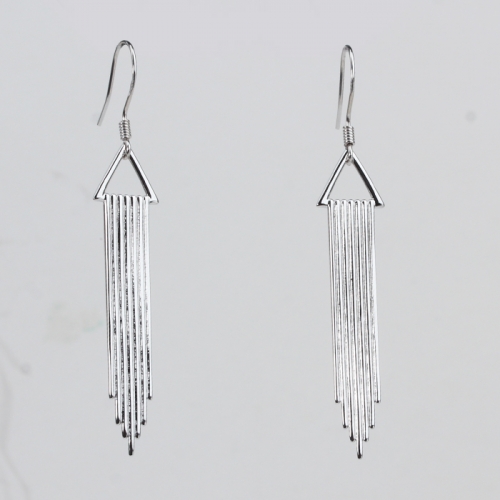 Renfook 925 sterling silver unique line boho style earrings  ​