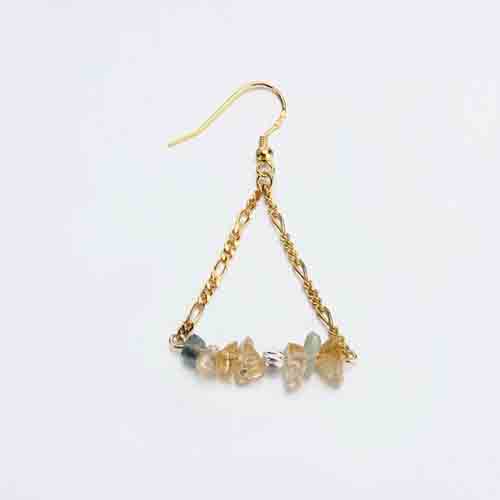 Renfook 925 sterling silver gemstone chain earrings for women