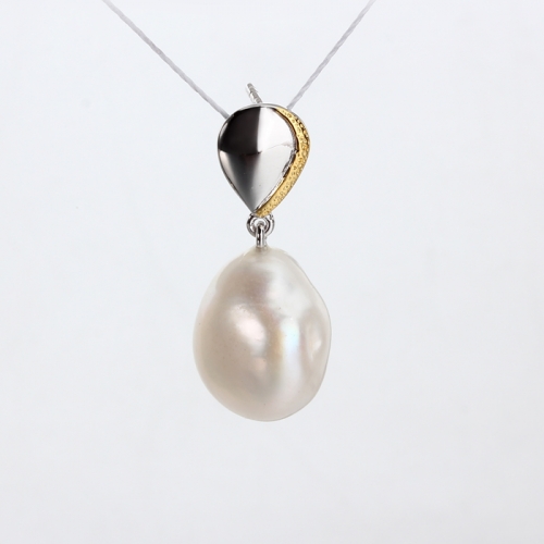 Renfook 925 sterling silver fashion baroque pearl jewelry earrings