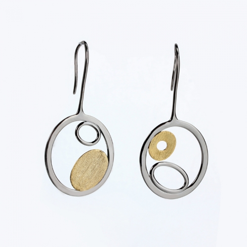 Renfook 925 sterling silver geometric earring jewelry for women