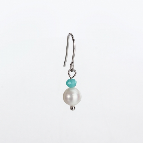 Renfook 925 sterling silve unique design pearl earring for women